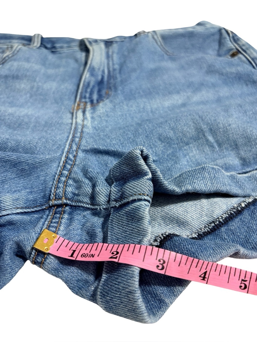 American Eagle Light Wash Mom Denim Shorts Size 10 - Picture 7 of 7